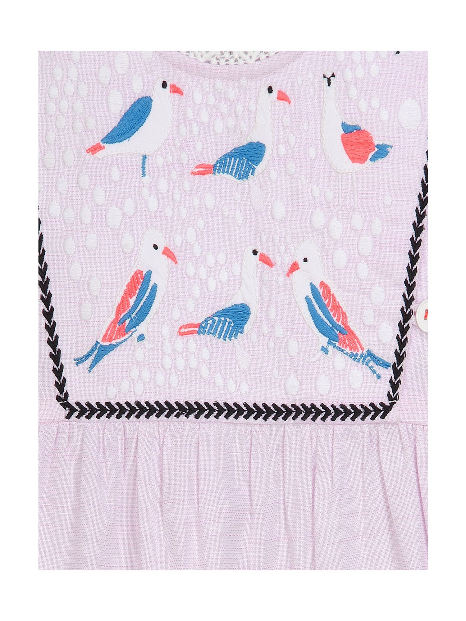 Cherry Crumble By Nitt Hyman Kids Pink Embroidered Dress