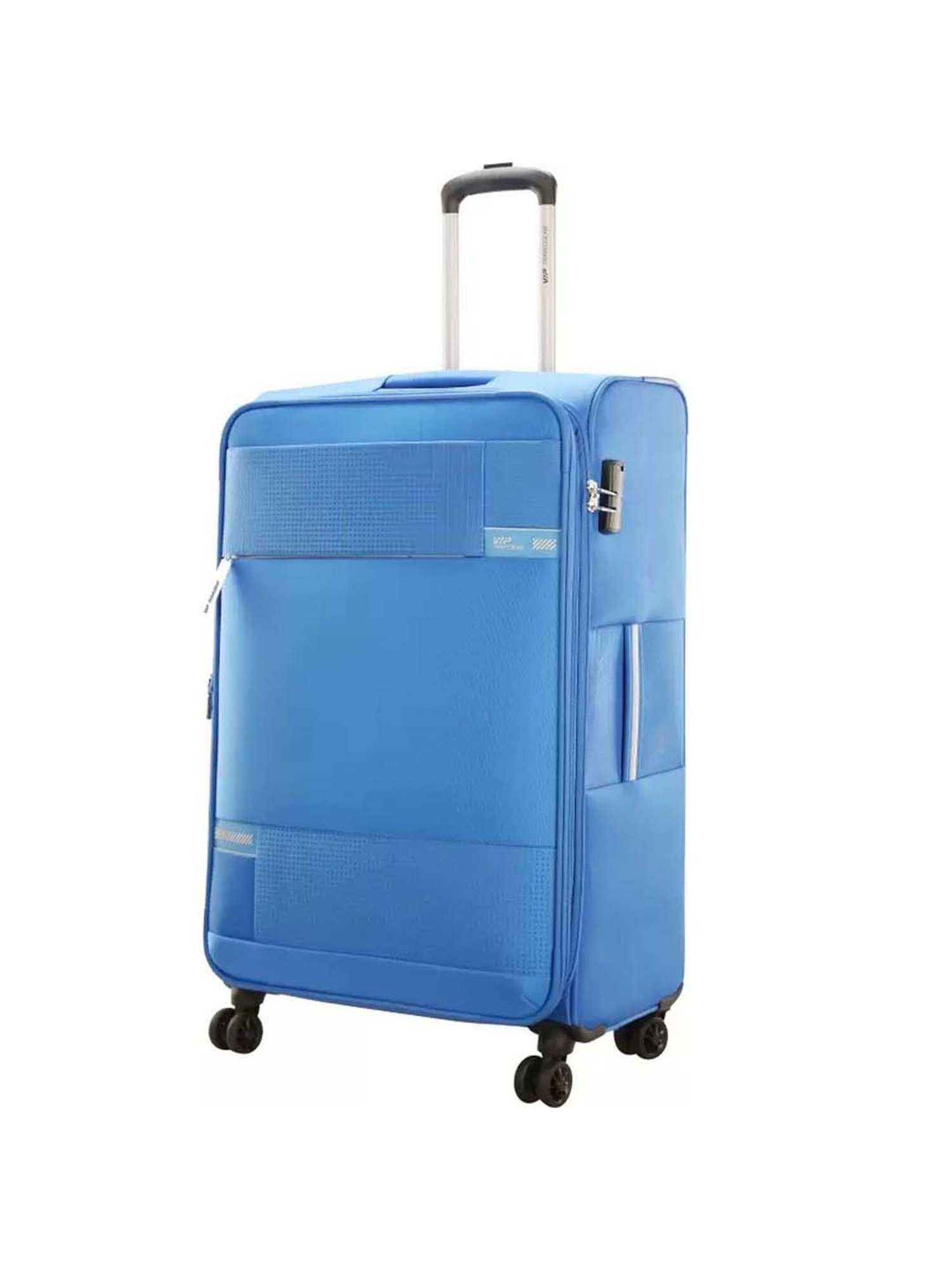 VIP Zion Nxt Str Exp Blue Solid Soft Cabin Trolley Bag - 55 cm