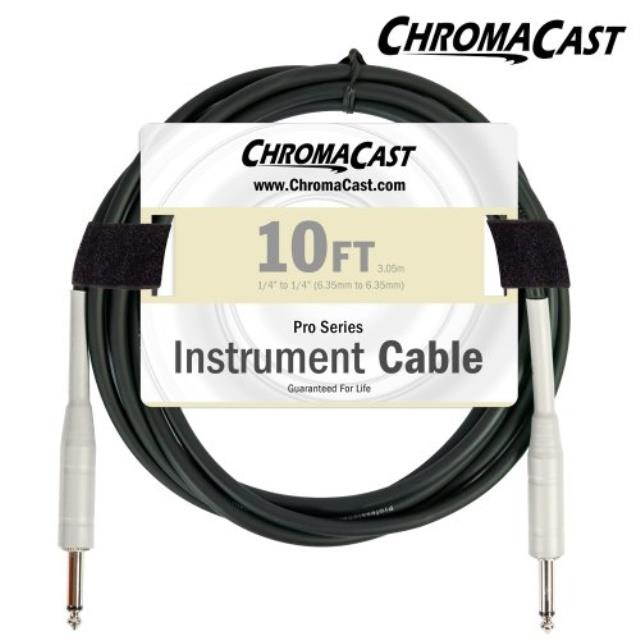 ChromaCast Pro Series 10' Straight to Straight Instrument Cable, Vanilla Cream