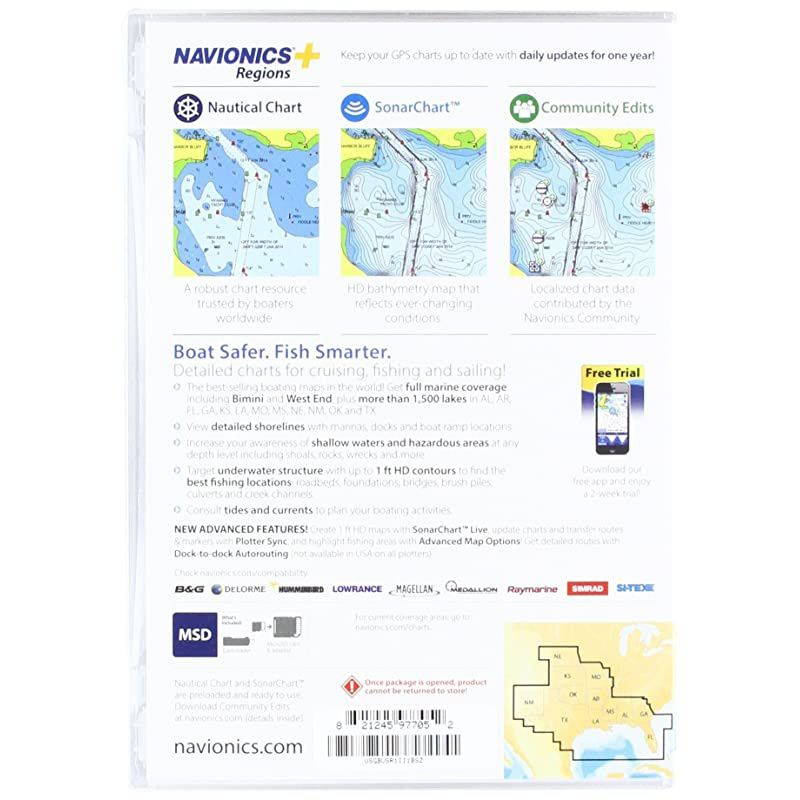 Plus Regions South Marine and Lake Charts on SD/MSD