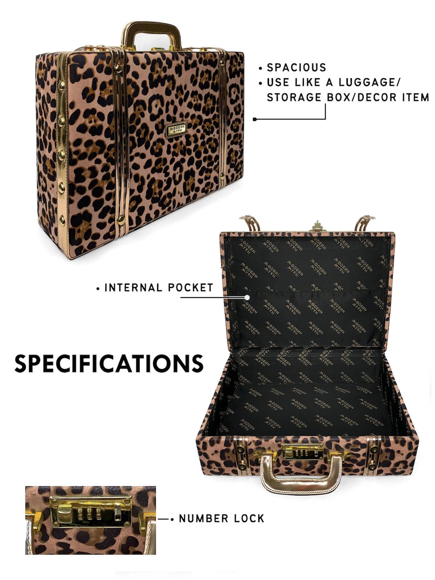 Modern Myth Multicolor Animal Effect Medium Briefcase