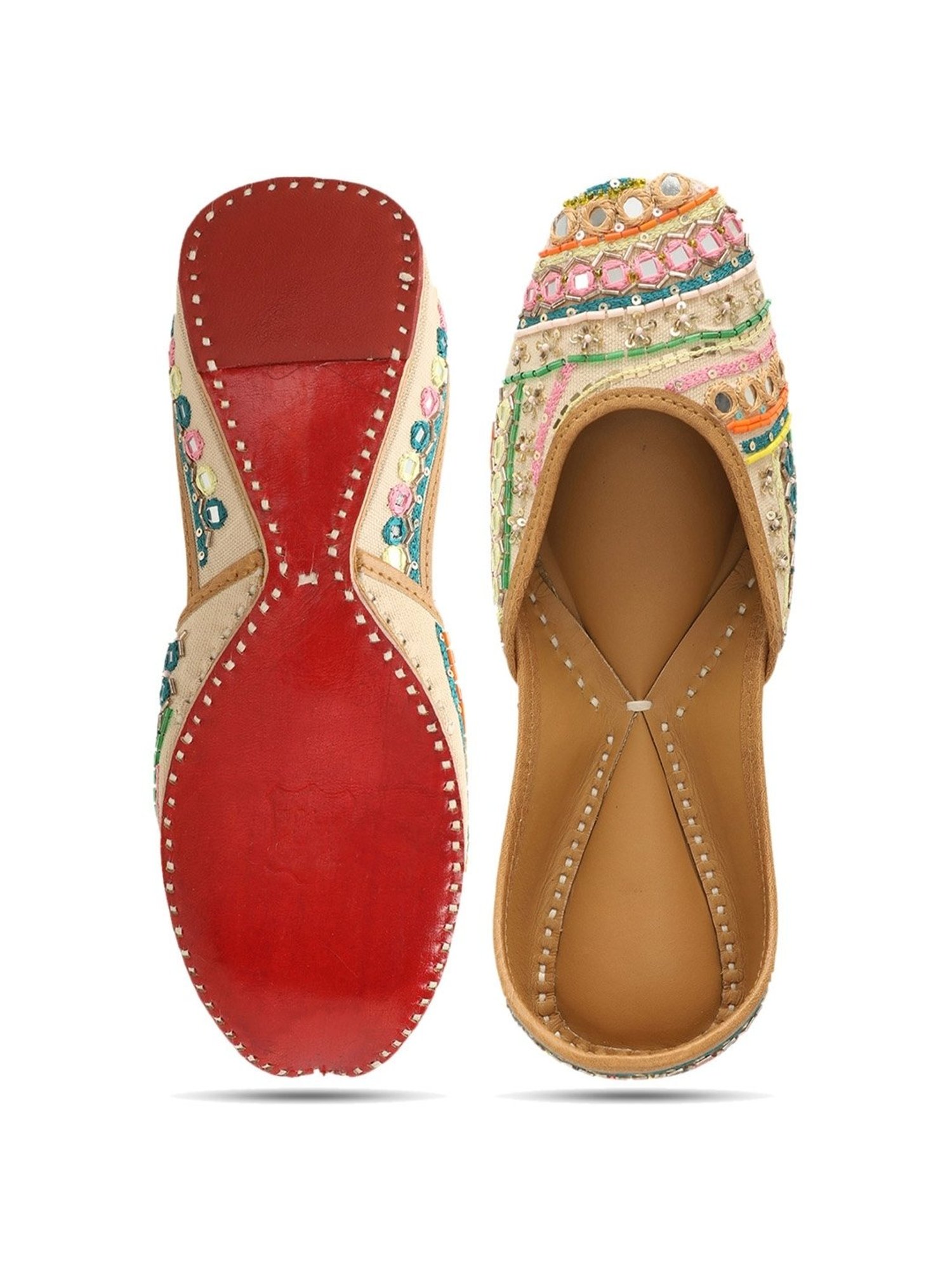 NR by Nidhi Rathi Women's Mulitcolored Ethnic Juttis