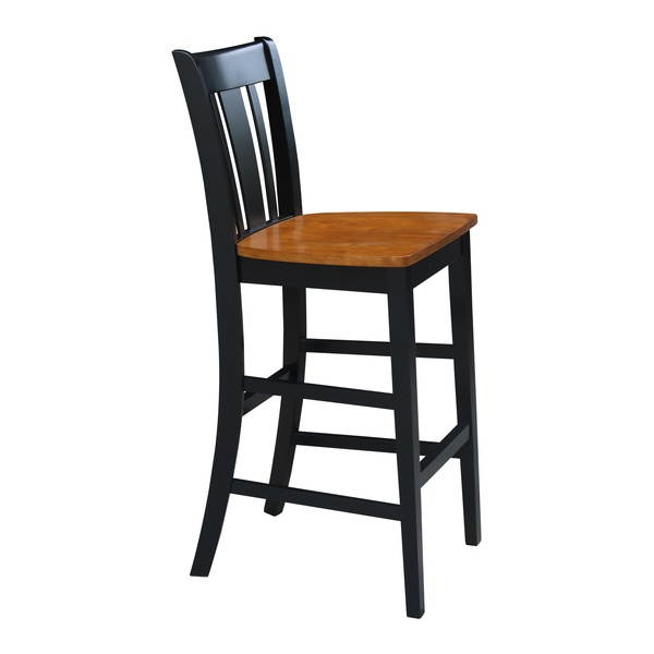 International Concepts S57-103 San Remo Barheight Stool - 30'' SH Black / Cherry