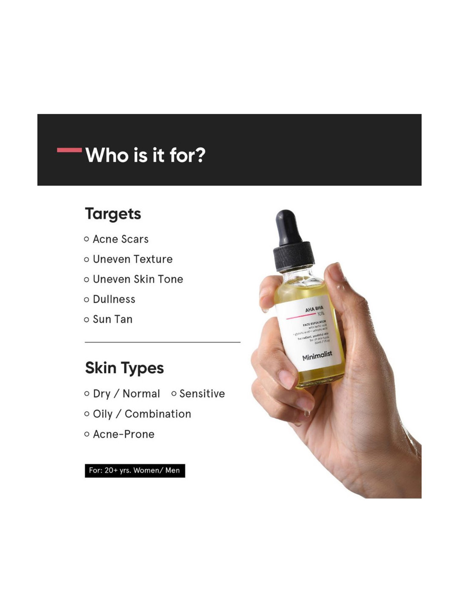 Minimalist 10 % AHA BHA Face Exfoliator - 30 ml