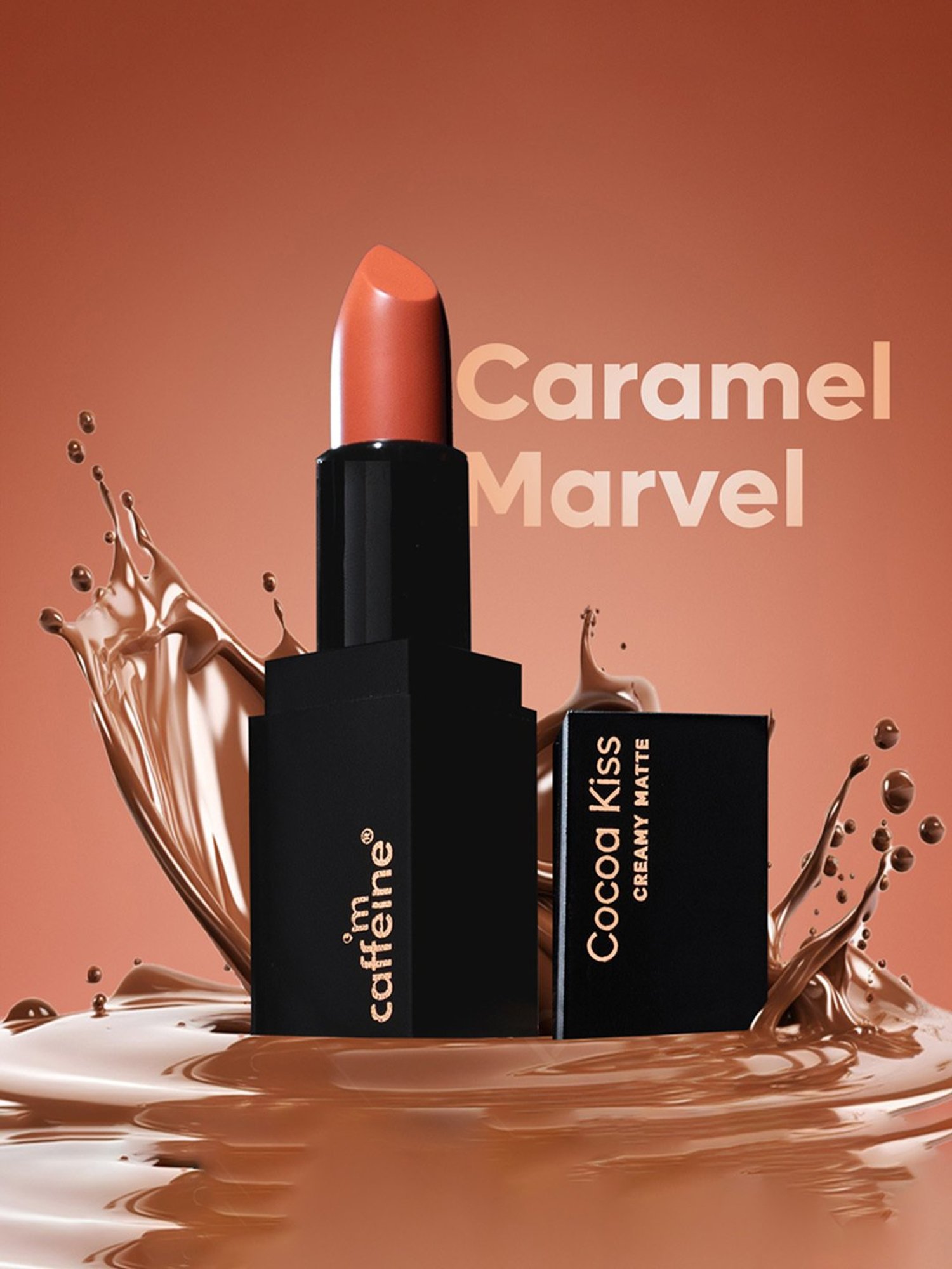 mCaffeine Cocoa Kiss Creamy Matte Lipstick Caramel Marvel - 4.2 gm