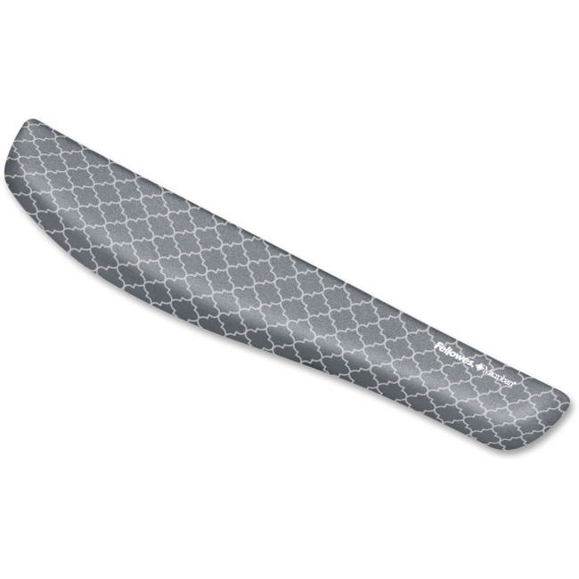 Fellowes 9549801 PlushTouch Keyboard Wrist Rest with Microban - Gray Lattice