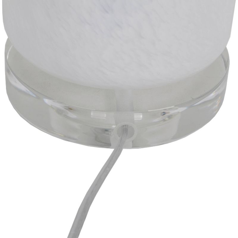 Set of 2 Degas Flecking Art Glass Uplight Green and White - Decor Therapy