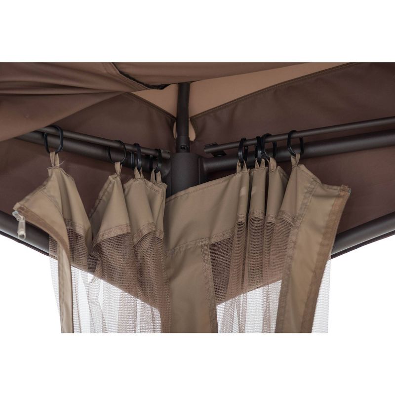 8.5' Elysium Attached Louvered Pergola - Vita