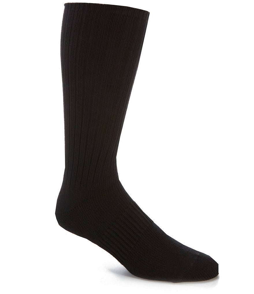 Johnston & Murphy Wool-Blend Ribbed Dress Socks