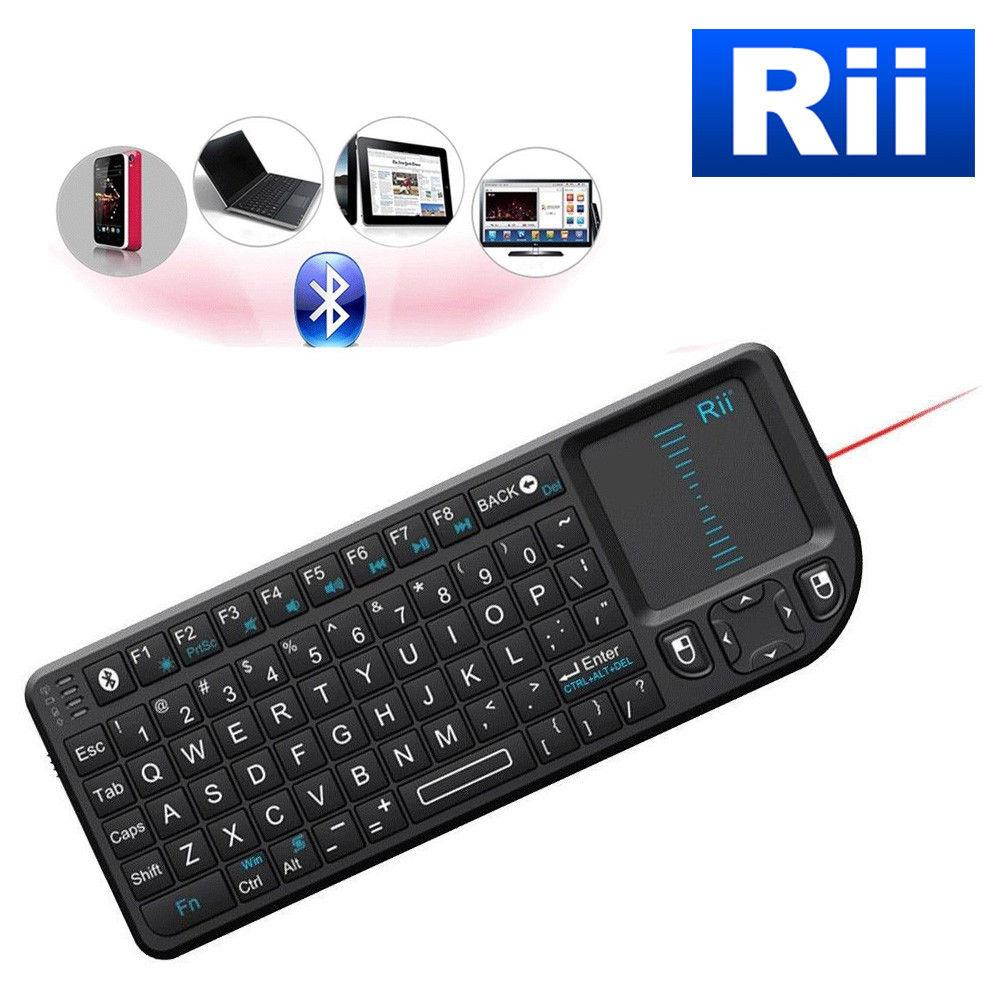 Rii X1 Mini 2.4GHz Black Wireless Keyboard with Mouse Touchpad Remote Control
