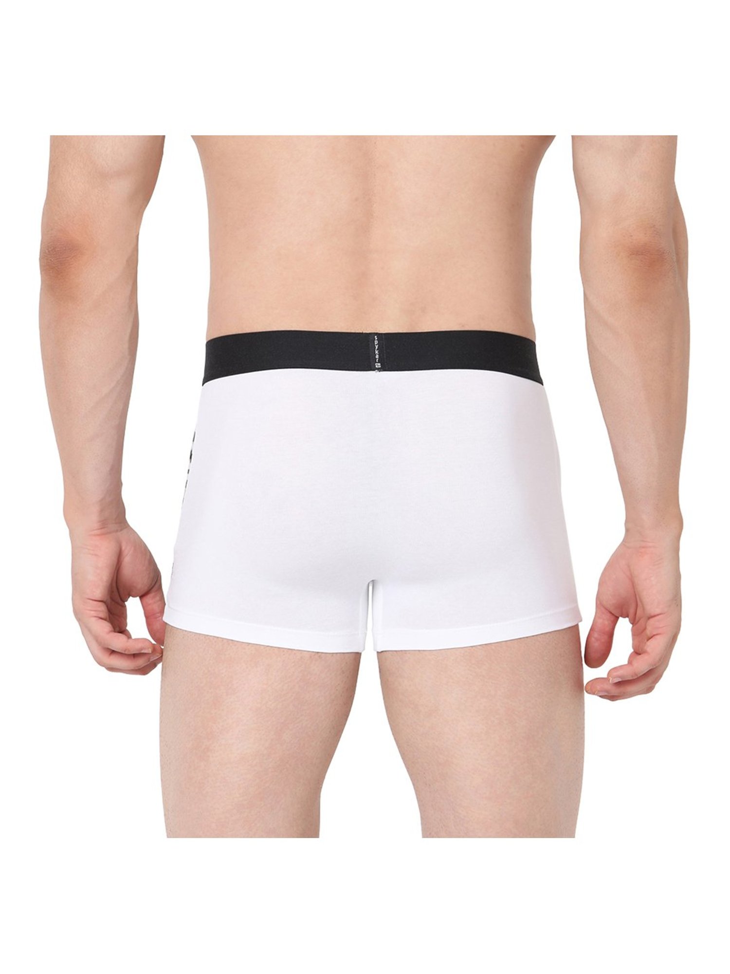 UnderJeans by Spykar White Printed Trunks