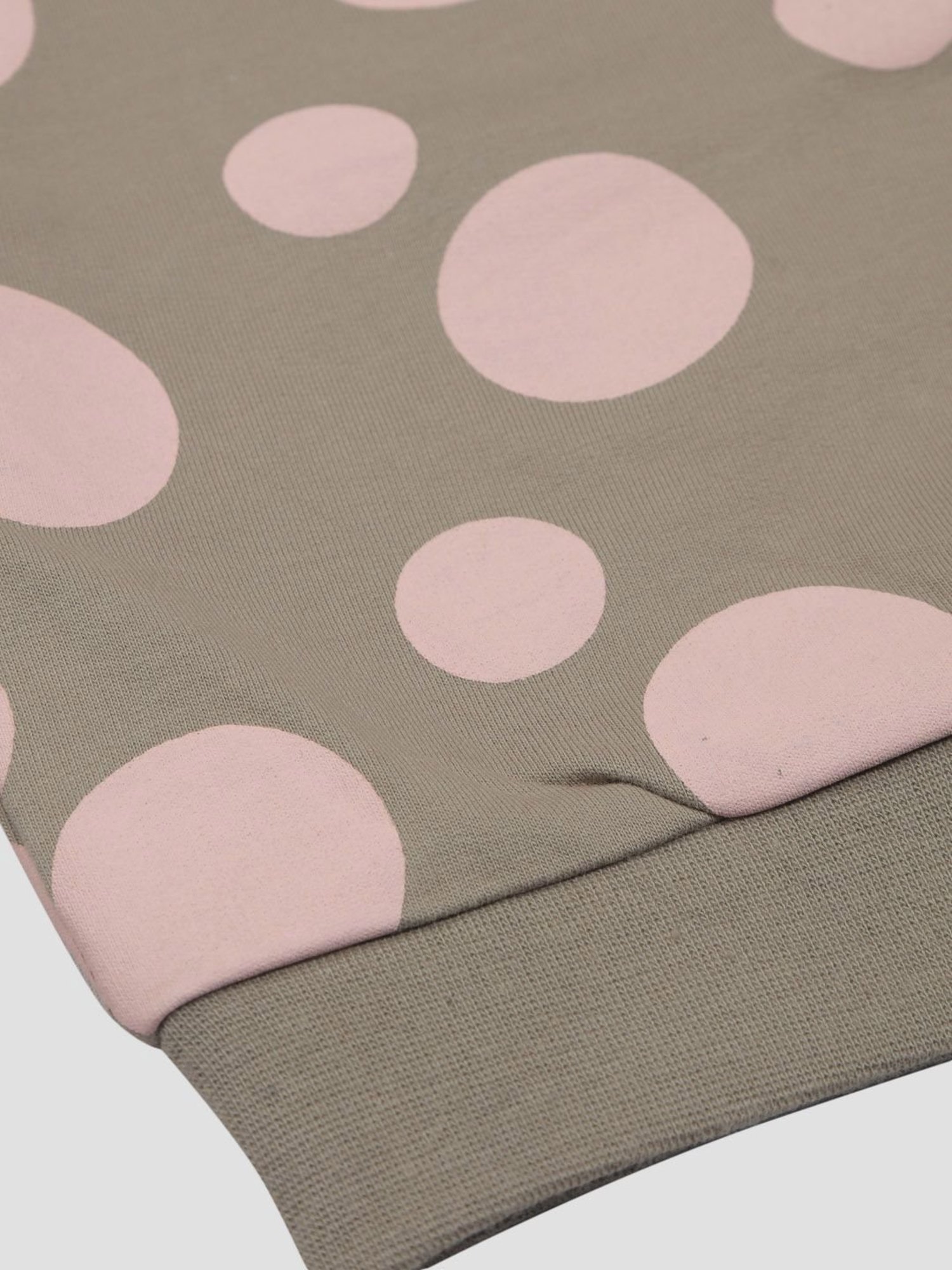 GJ baby Kids Grey & Pink Cotton Printed Full Sleeves Sweatshirt Set