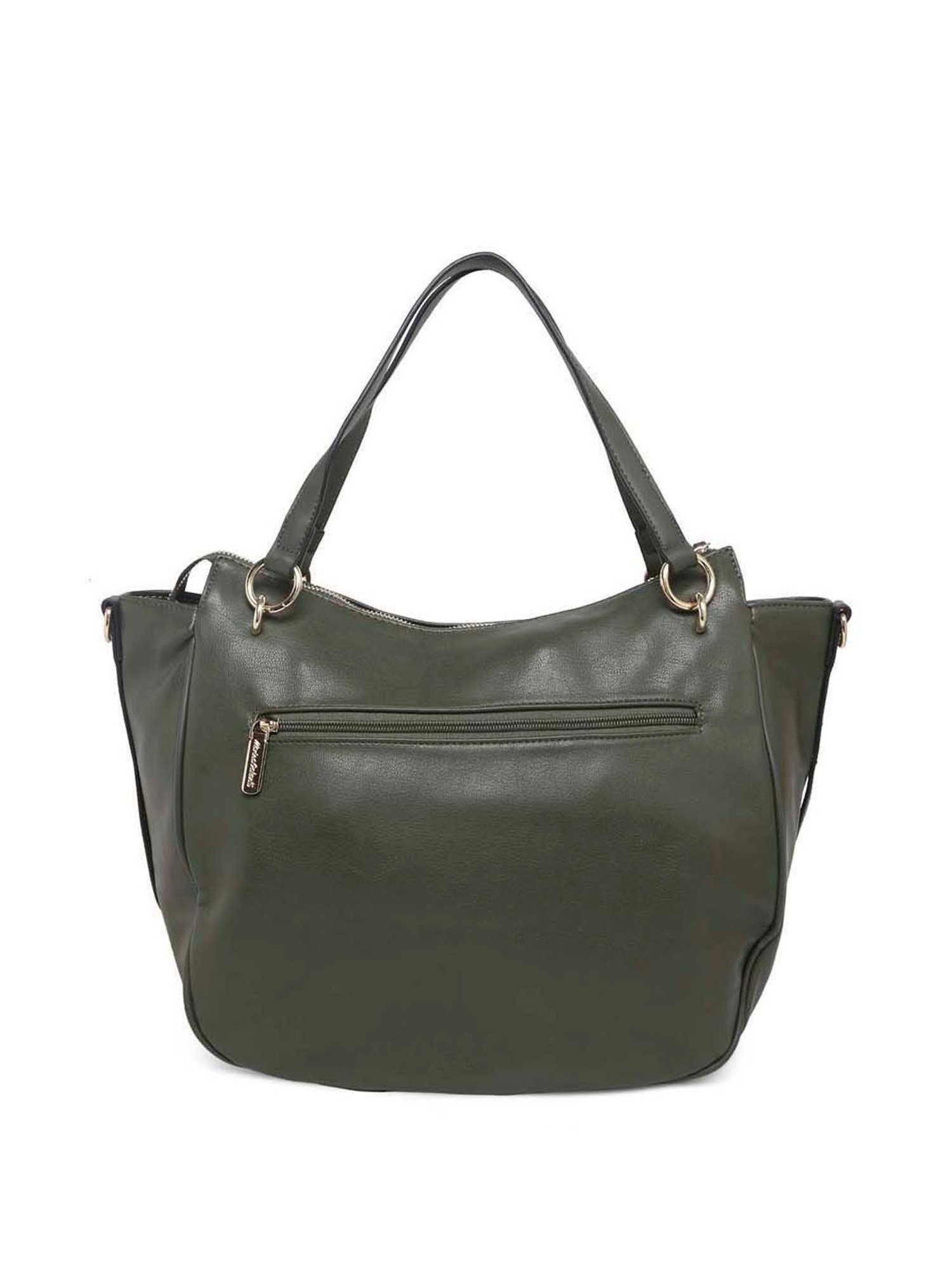 Marina Galanti Olive Solid Medium Tote Handbag