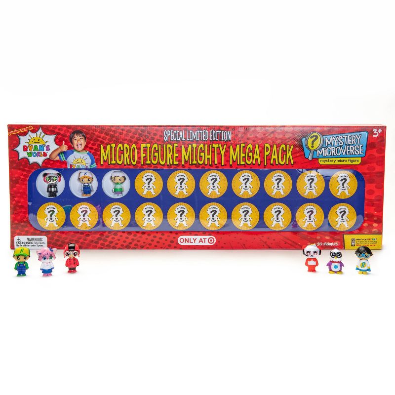 Ryan's World Micro Figure Mighty Mega Pack - 20pc