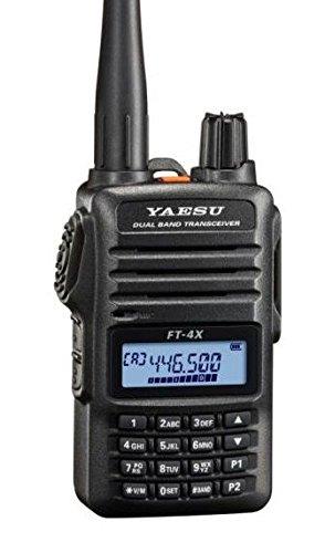 Bundle - 3 Items - Includes Yaesu FT-4XR VHF UHF Dual Band 5W FM HandHeld Transceiver with the New Radiowavz Antenna Tape (2m - 30m) and HAM Guides Quick Reference Card