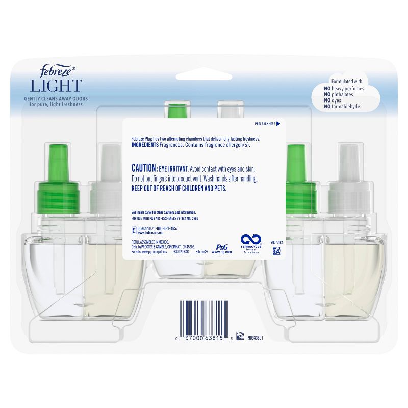 Febreze Light Plug Bamboo Refill with Fade Defy Technology - 3ct