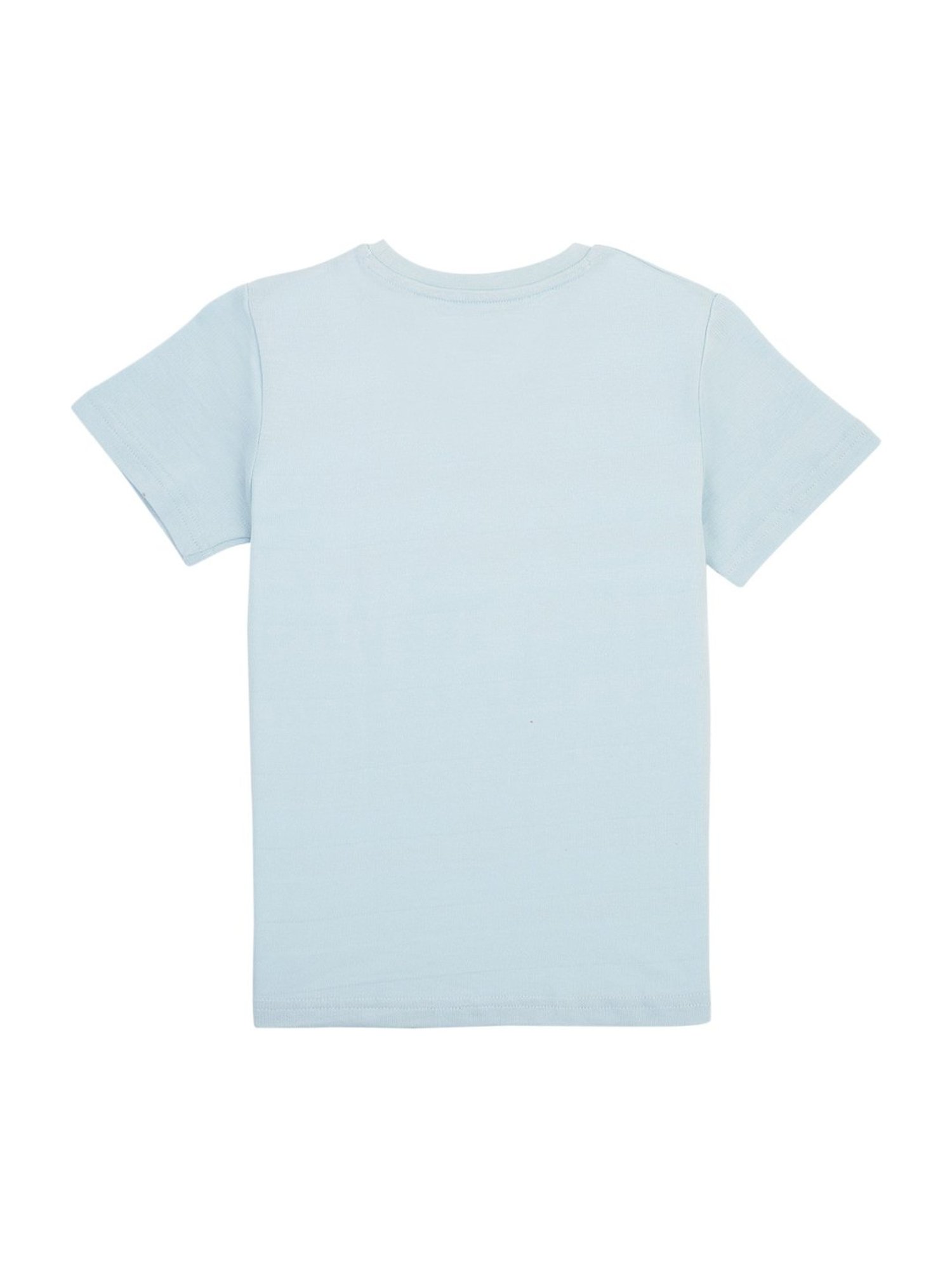 Proteens Kids Sky Blue Cotton Printed T-Shirt