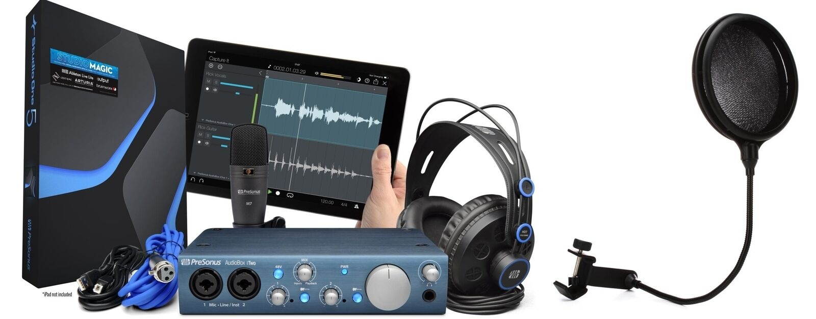 Gator GM-POP FILTER + PreSonus Audiobox iTwo Bundle Value Bundle