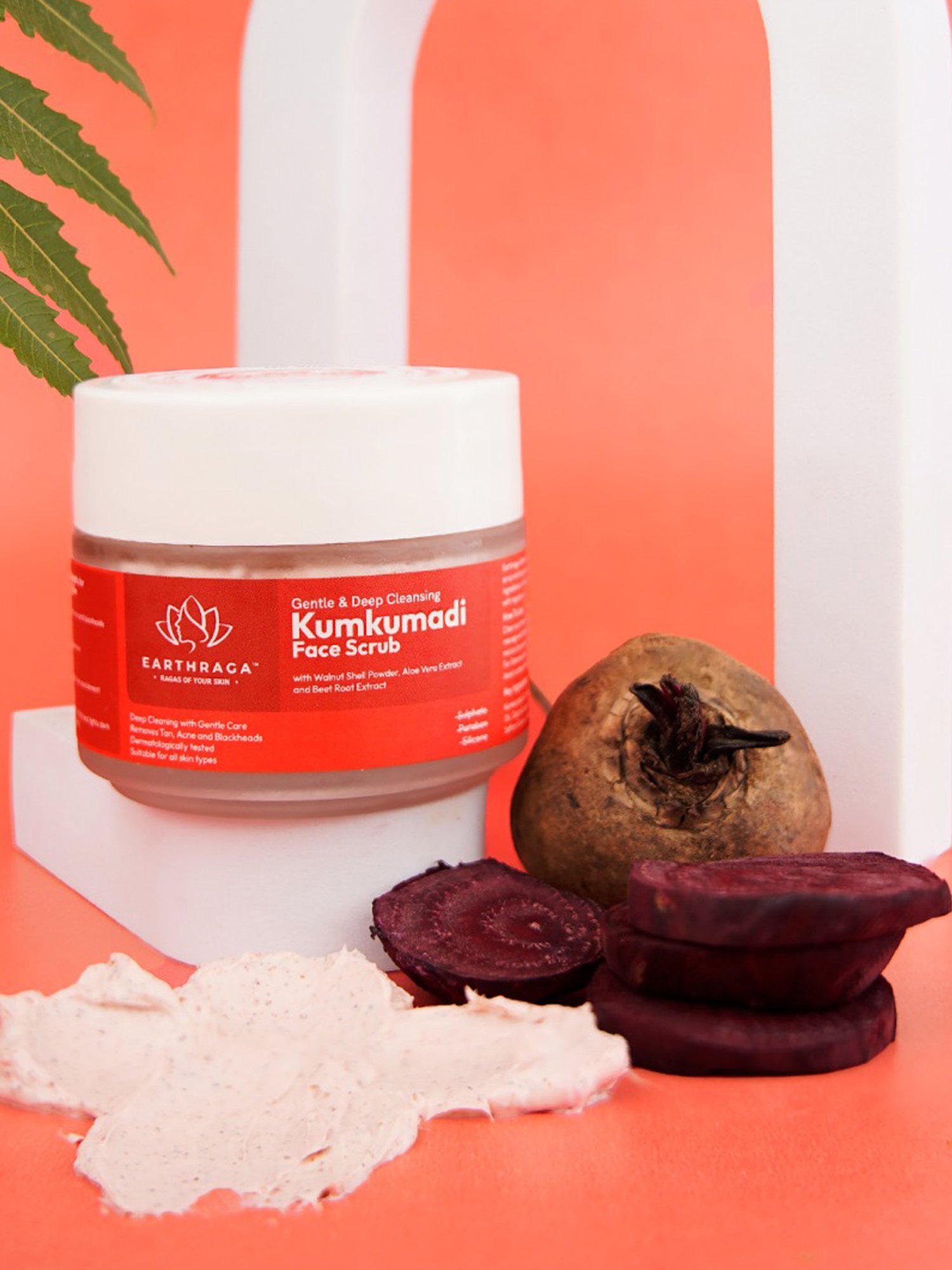 Earthraga Gentle & Deep Cleansing Kumkumadi Face Scrub - 100 ml