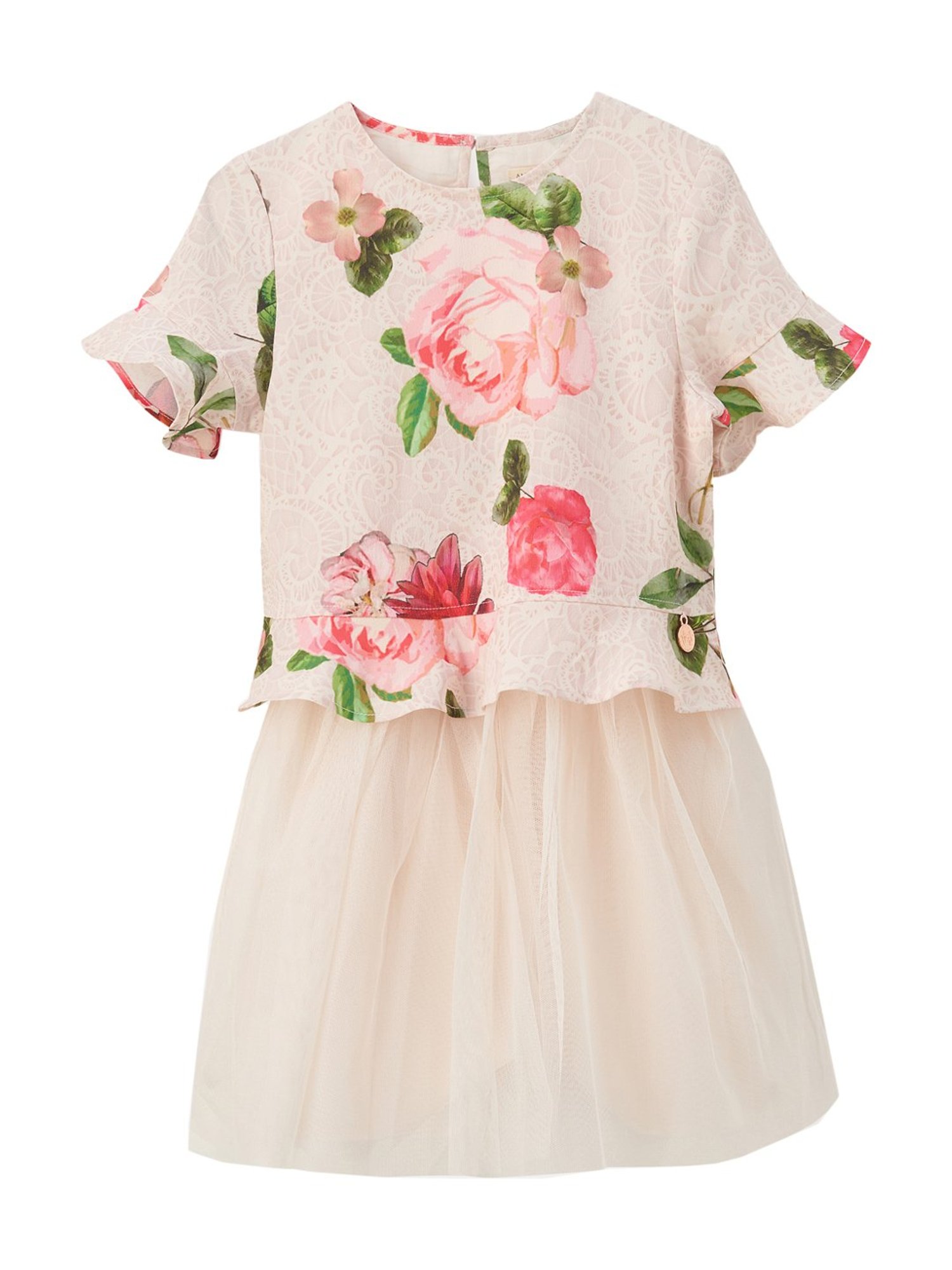 Angel & Rocket Kids Azalea Pink Floral Print Dress