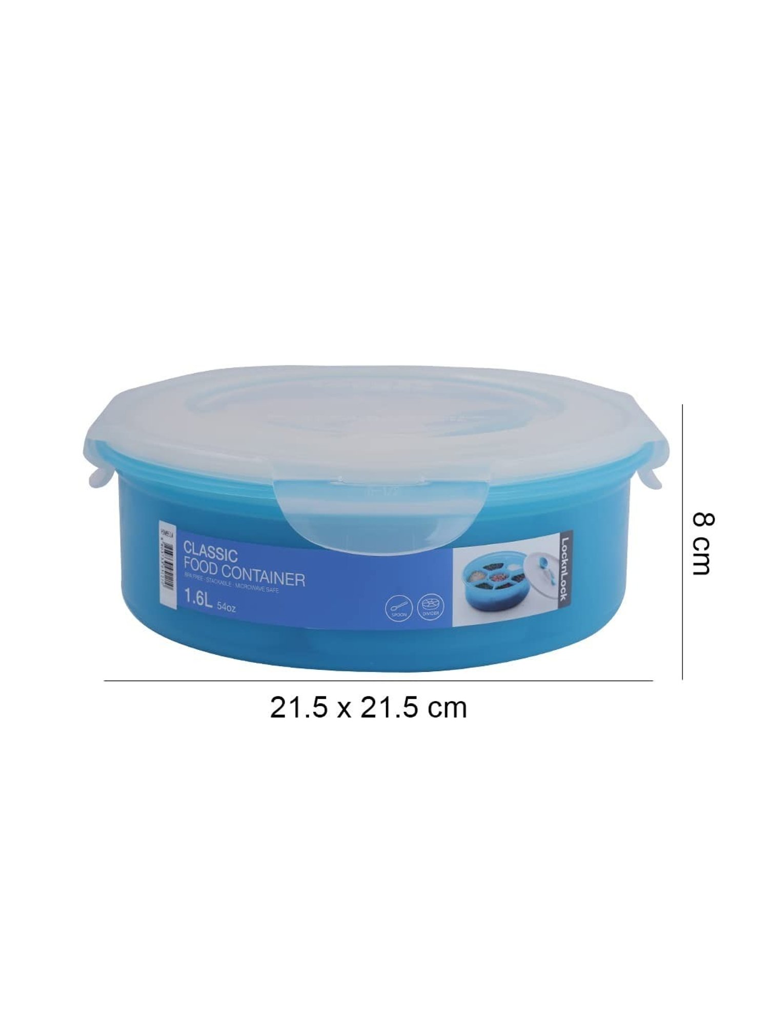 Lock & Lock Blue Plastic Classics Round Small Spice Kit