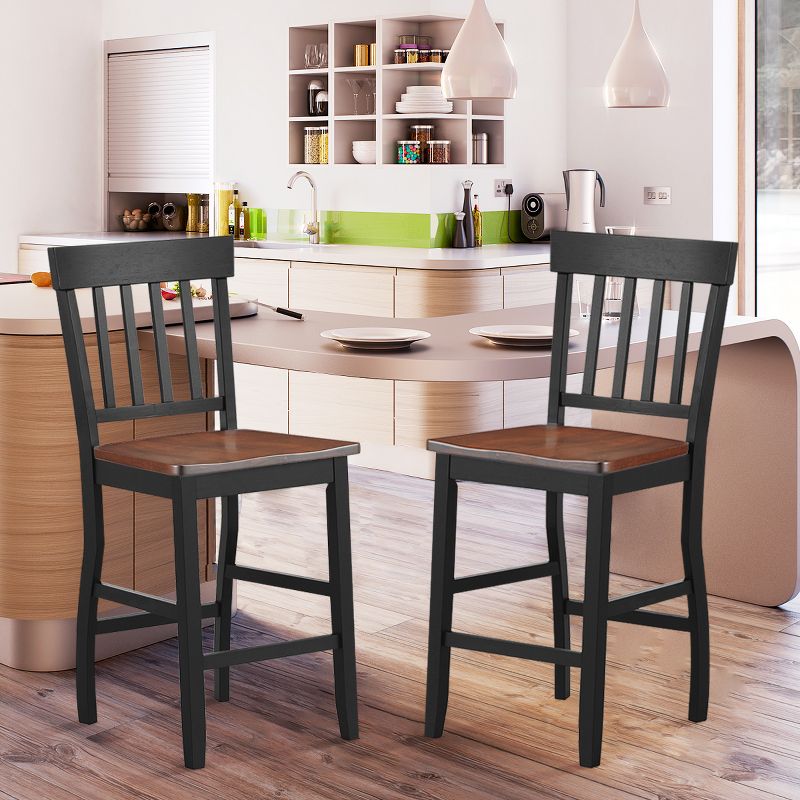 Ladder Barstool Seat Black - Riverstone Furniture Collection