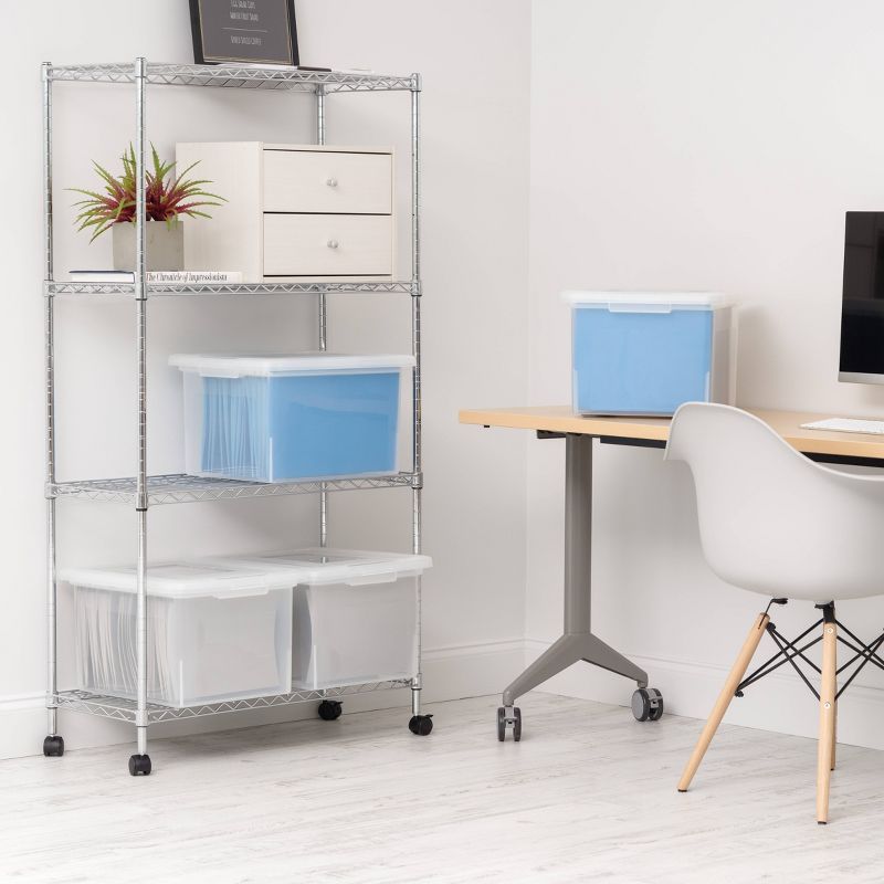 IRIS Classic Letter and Legal Size File Box Clear