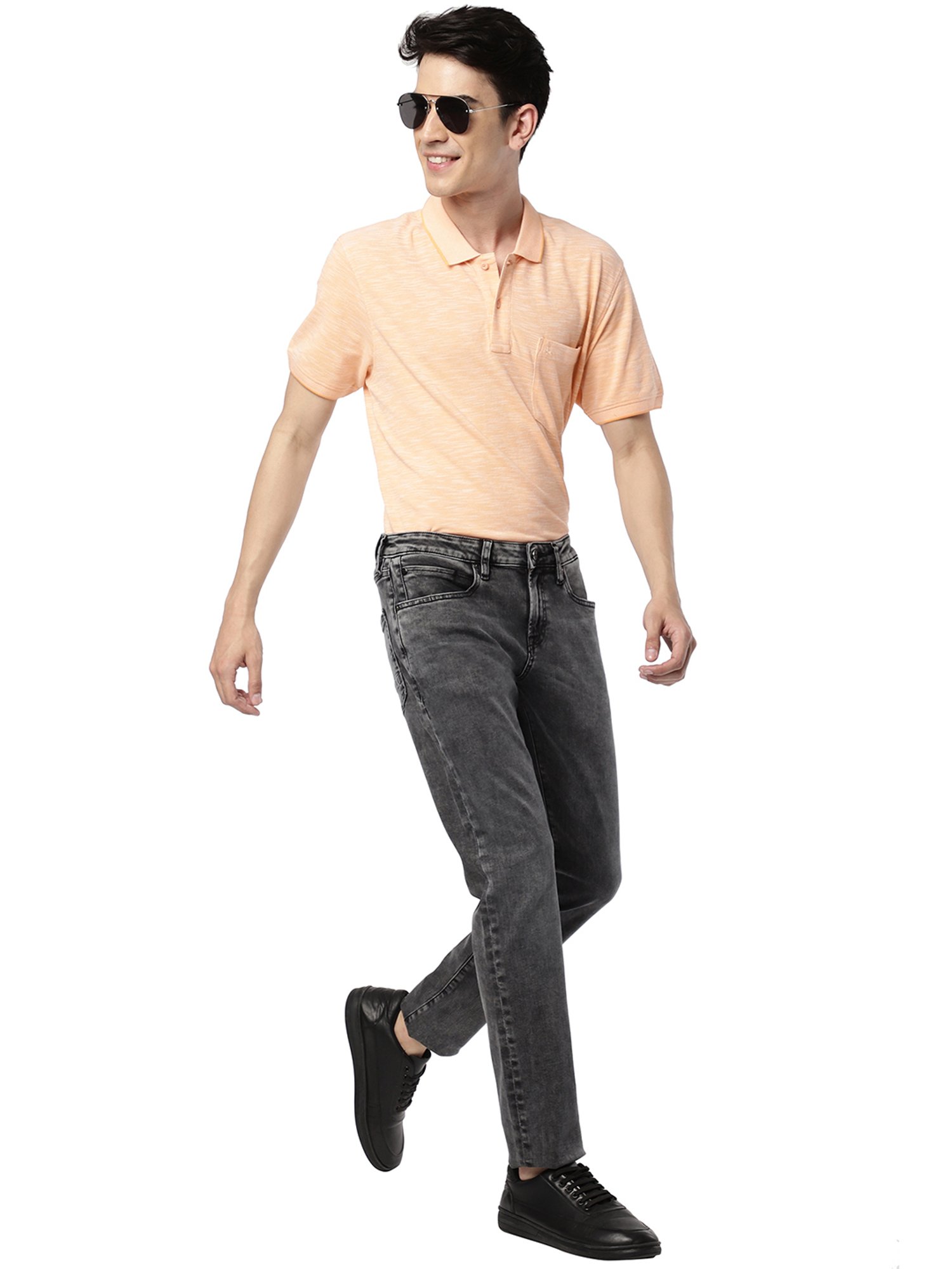 EVERBLUE Grey Comfort Slim Midrise Jeans