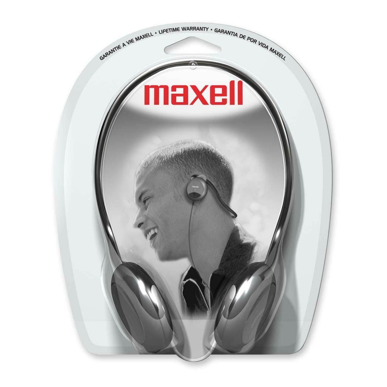 Maxell Stereo Neckband 3.5mm Plug 4 Rubber Cord Black 190316
