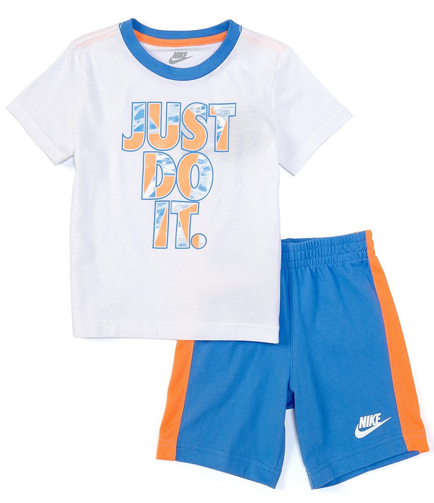 Nike Toddler Boys 2T-4T Short-Sleeve Tide Pool JDI Fill-Logo Tee & Mesh Short Set