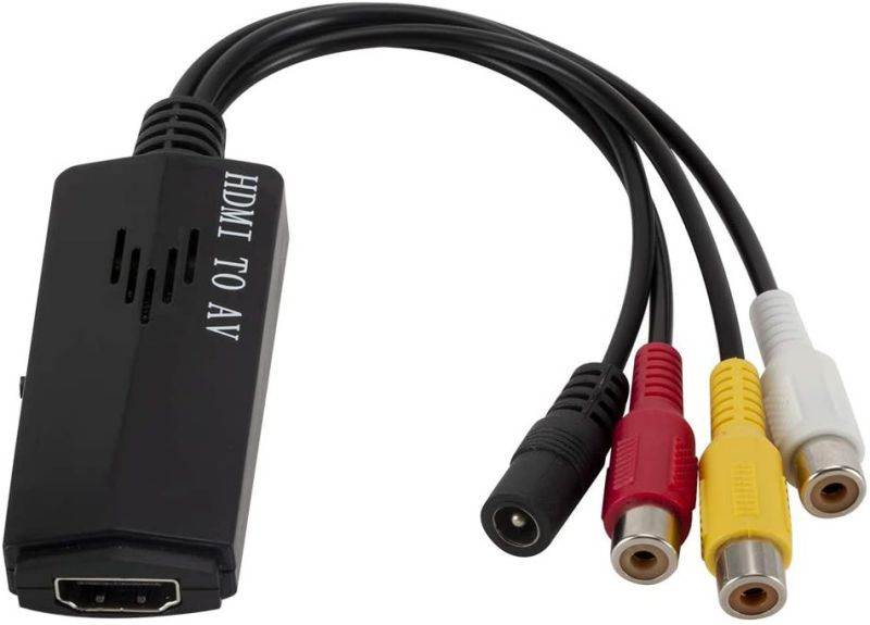 Homyl Adapter HDMI to RCA AV to HDMI Converter 3RCA Composite CVBS Audio/Video AV/HDMI Converter