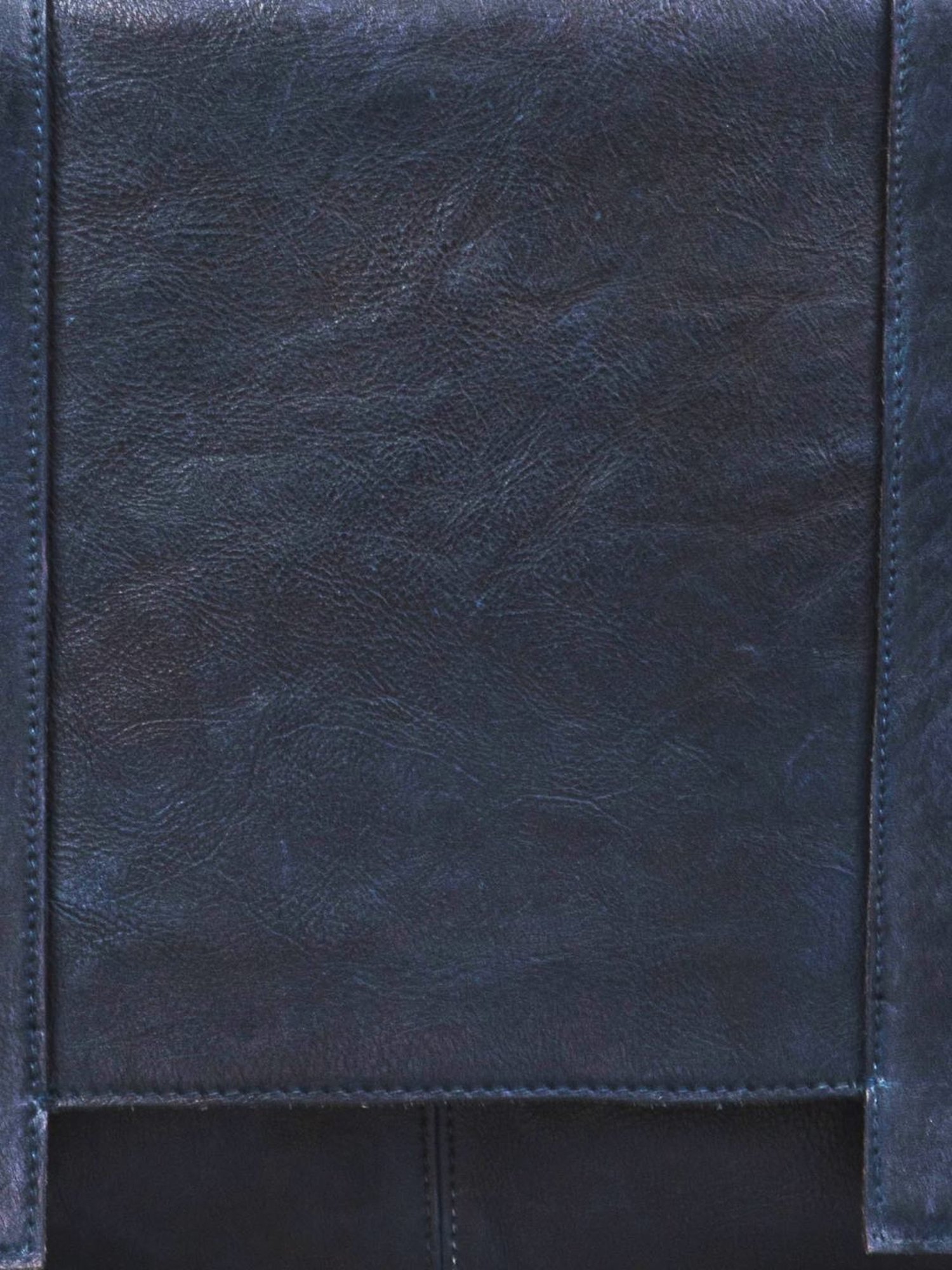 Art N Vintage Axel Navy Leather Solid Large Laptop Messenger Bag