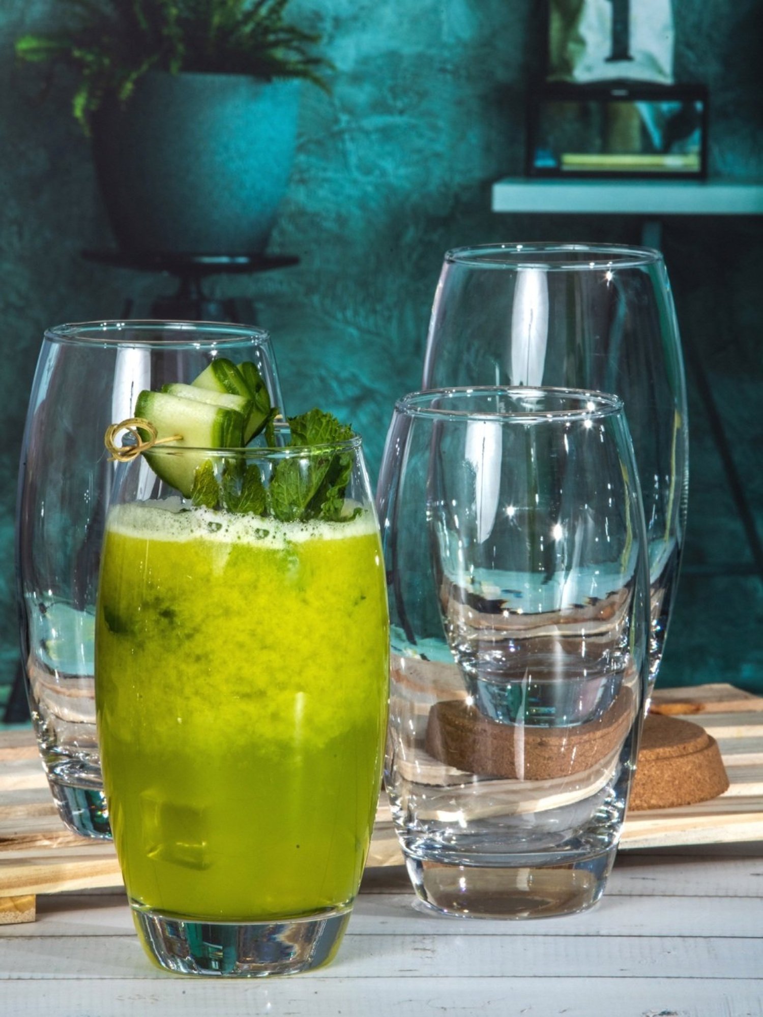 ROXX Transparent Glass Tumbler - Set of 6 (500ml)