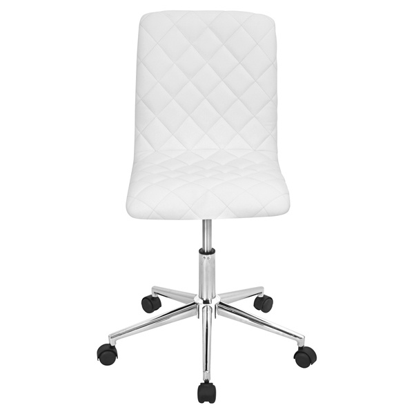 Lumisource Caviar Swivel Office Chair in White