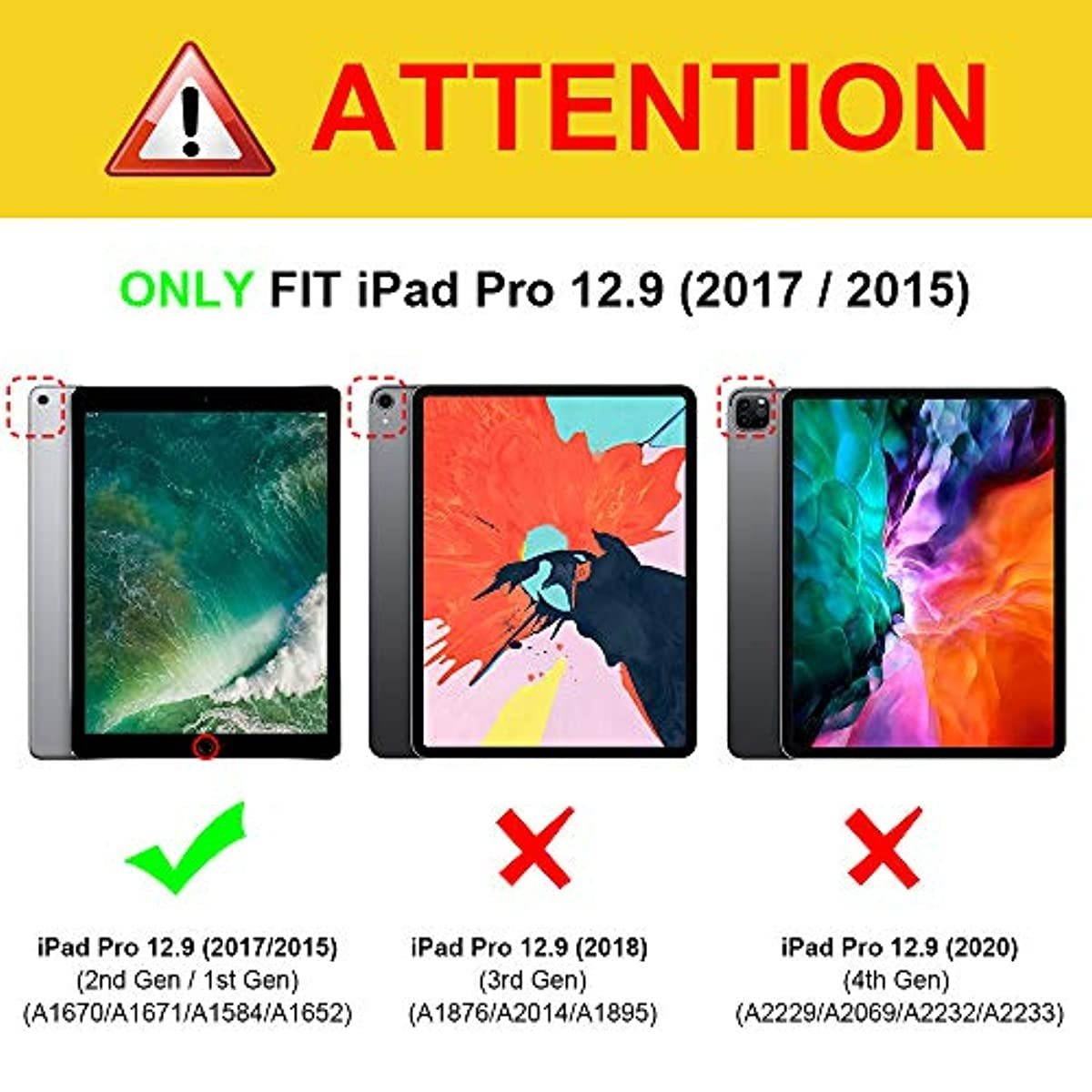 Fintie Folio Case for iPad Pro 12.9 (2nd Gen) 2017 / iPad Pro 12.9 (1st Gen) 2015 - [Corner Protection] Premium PU Leather Smart Stand Protective Cover with Auto Sleep/Wake (Starry Sky)
