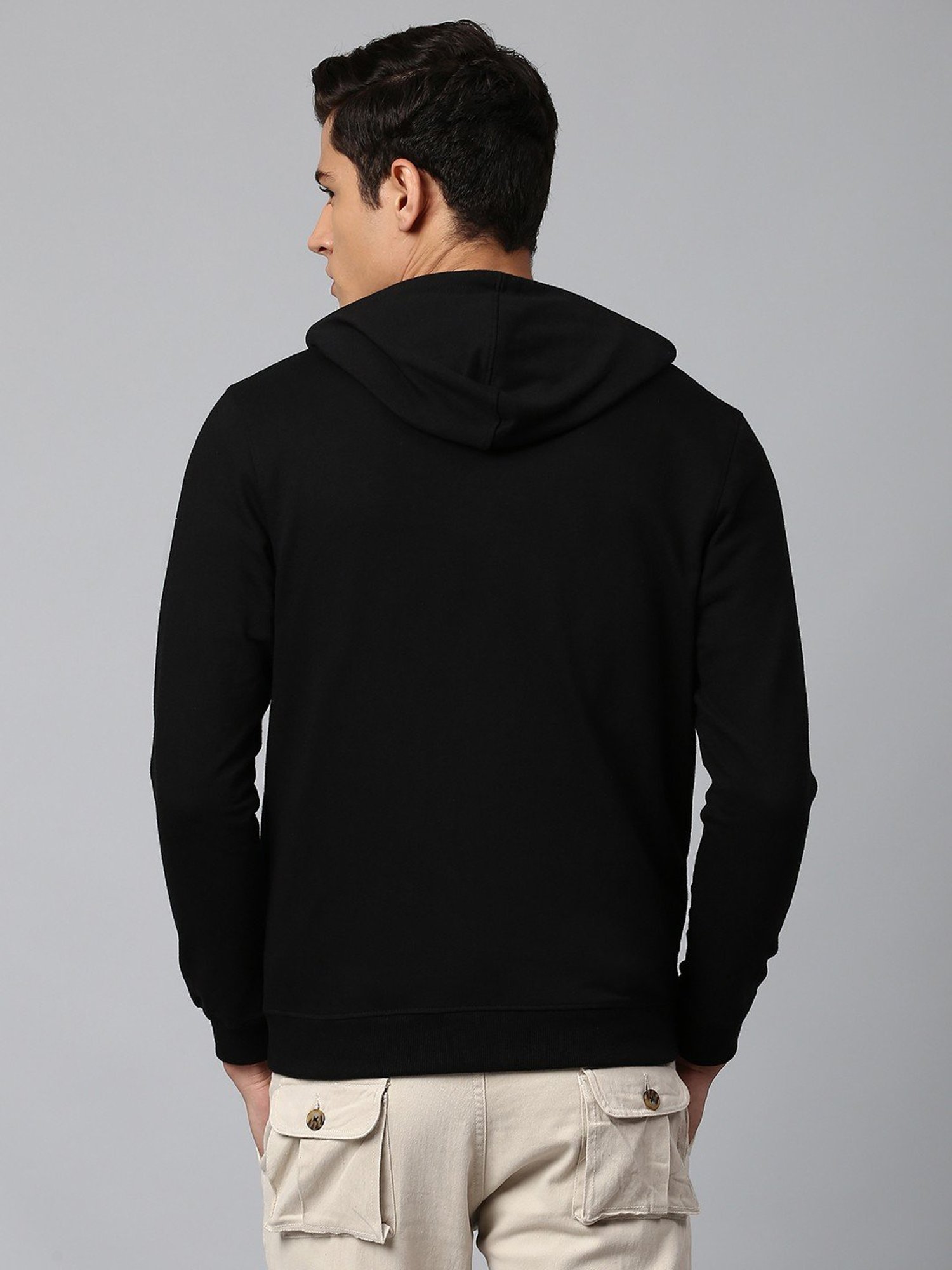 Dennis Lingo Black Regular Fit Hooded Sweatshirt
