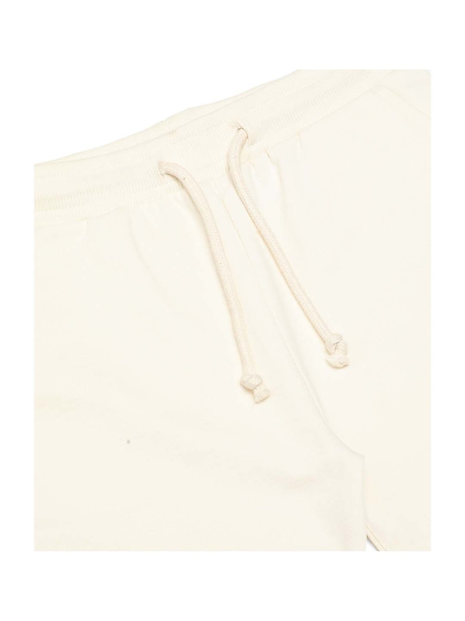 MiArcus Kids Off-White & Green Cotton Color Block Joggers