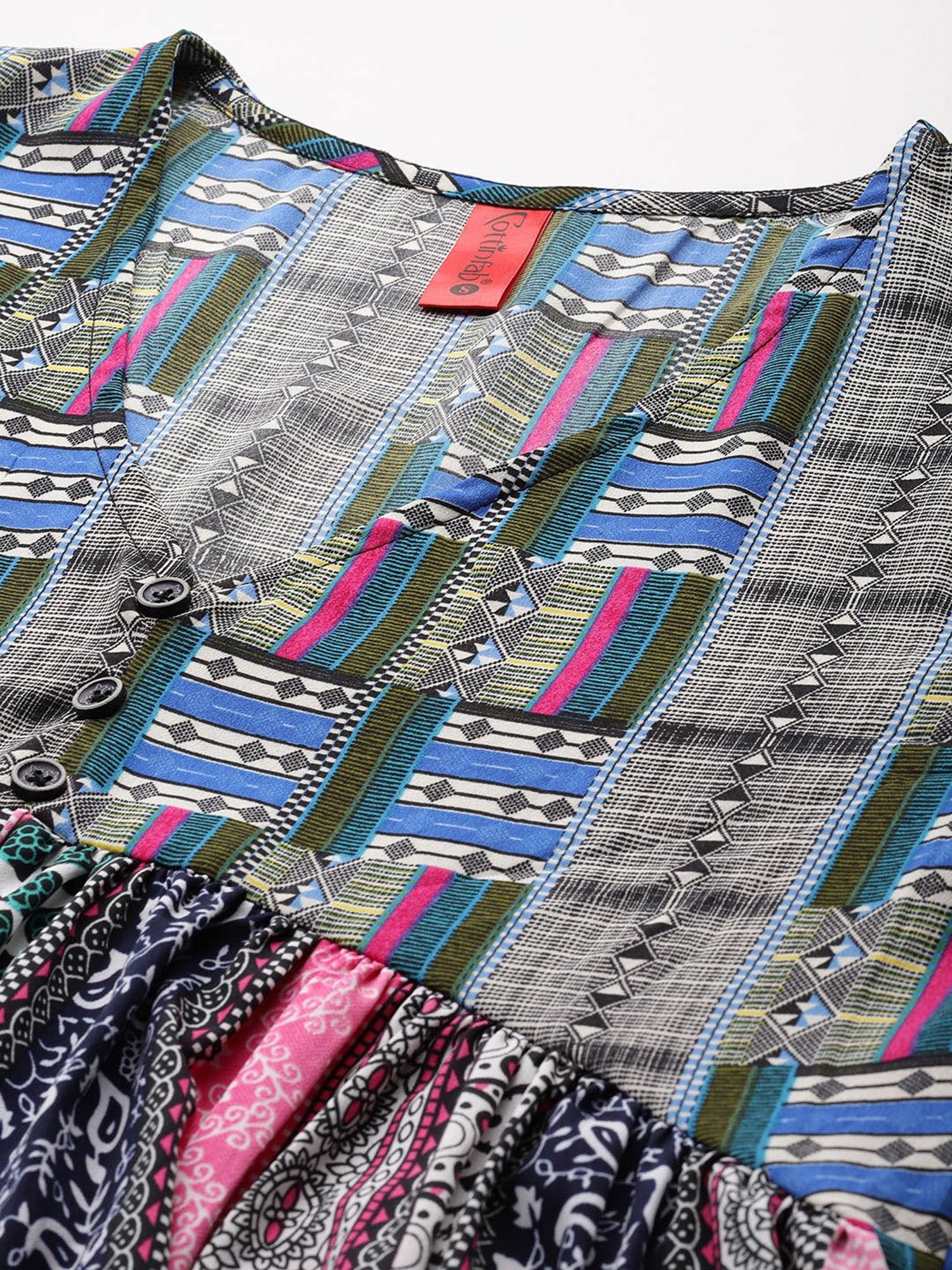 Cottinfab Multicolor Printed Top