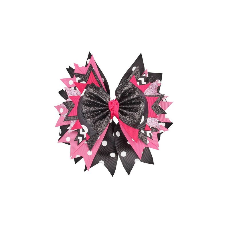 Lily Frilly Hair Bow - Black