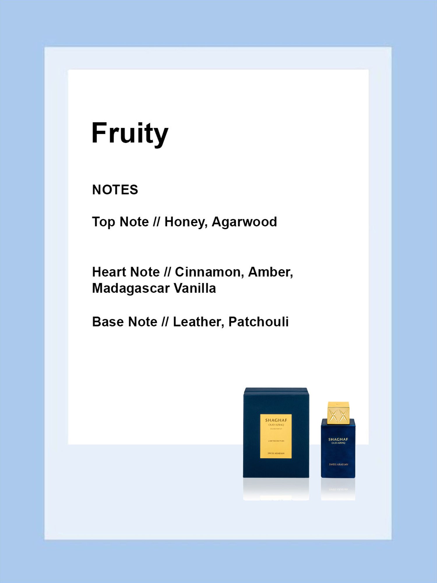 SWISS ARABIAN Shaghaf Oud Azraq Eau de Parfum - 75 ml