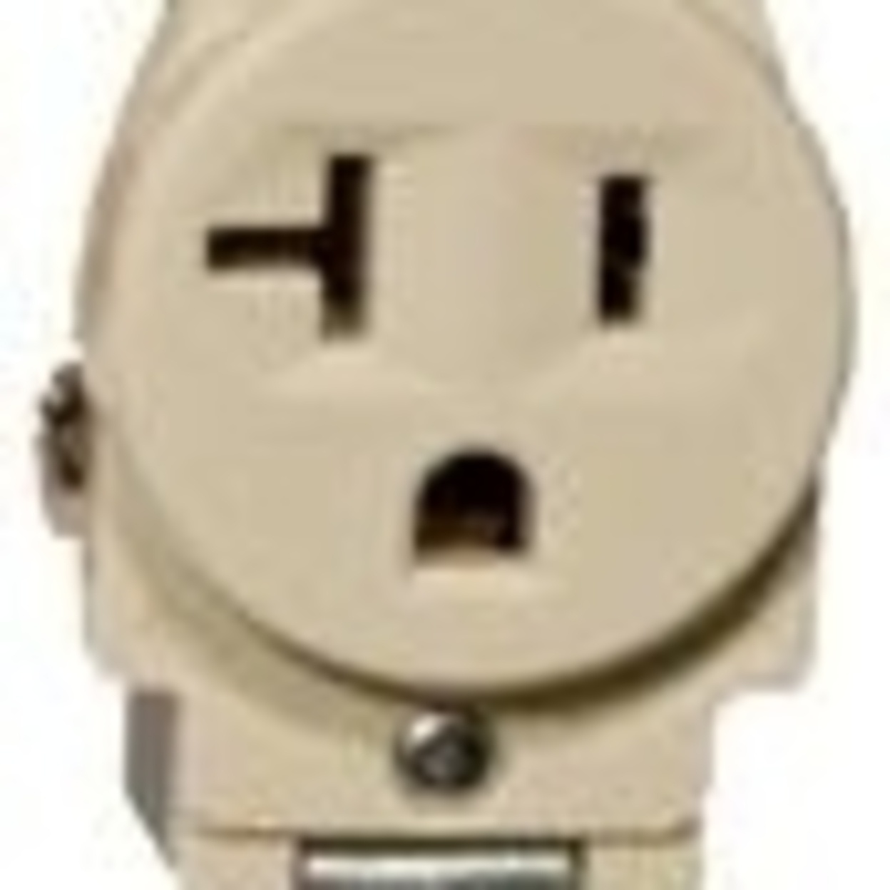 Morris Products 82155 Industrial Grade Single Receptacle Ivory 20A-125V
