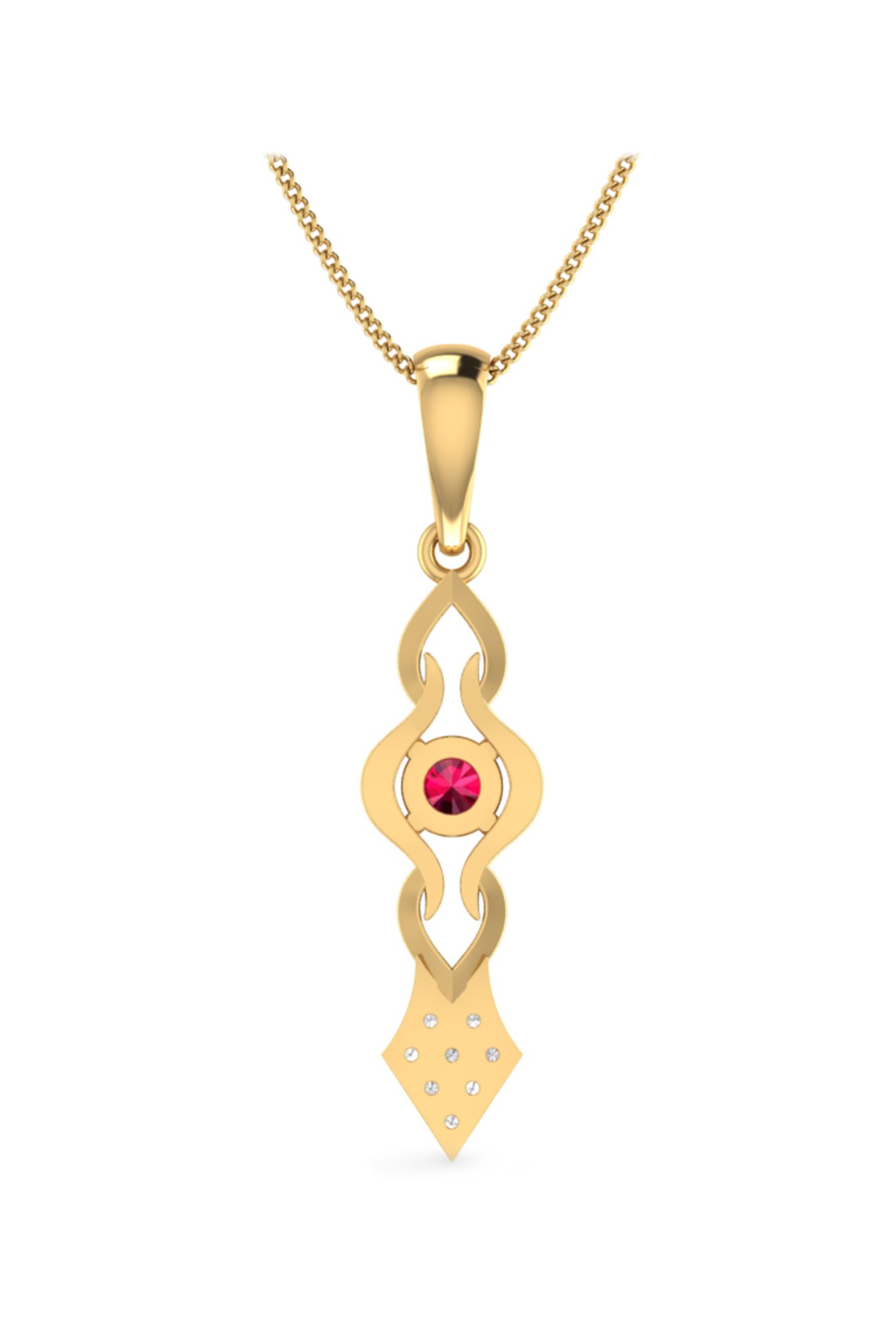 PC Jeweller Daric 22 kt Gold Pendant without Chain