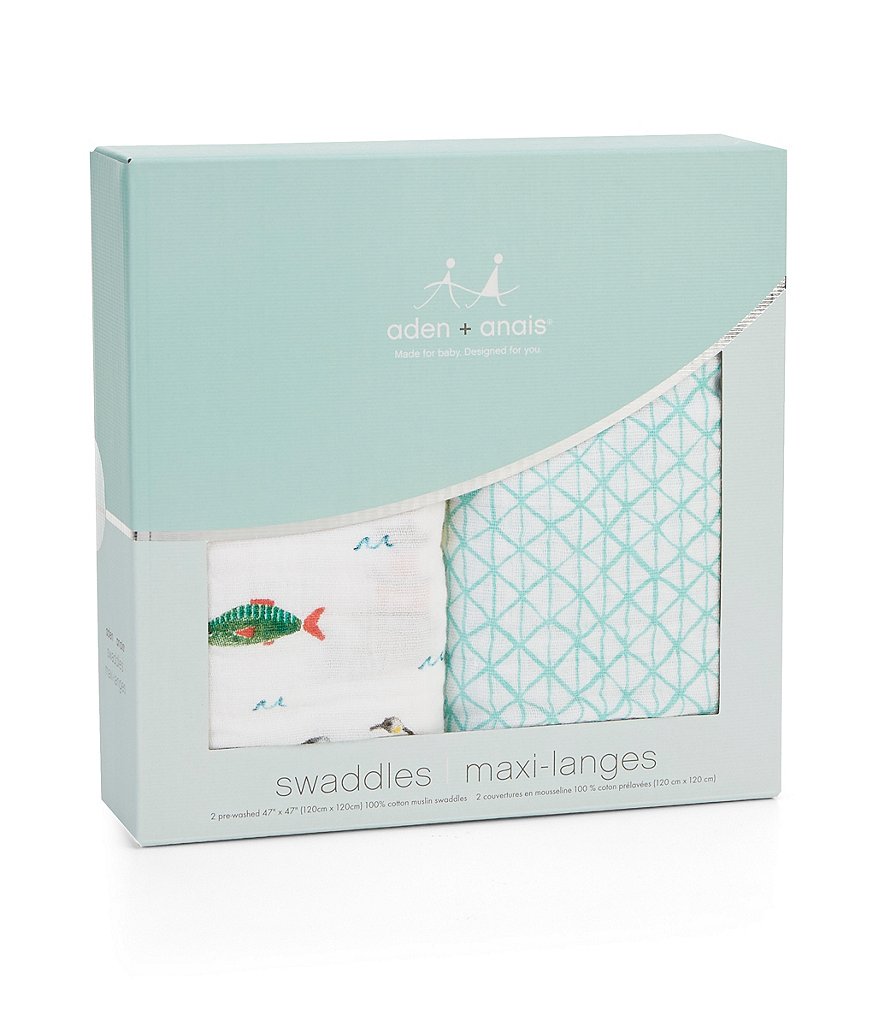 Aden + Anais 2-Pack Muslin Classic Around the World Swaddle Blankets