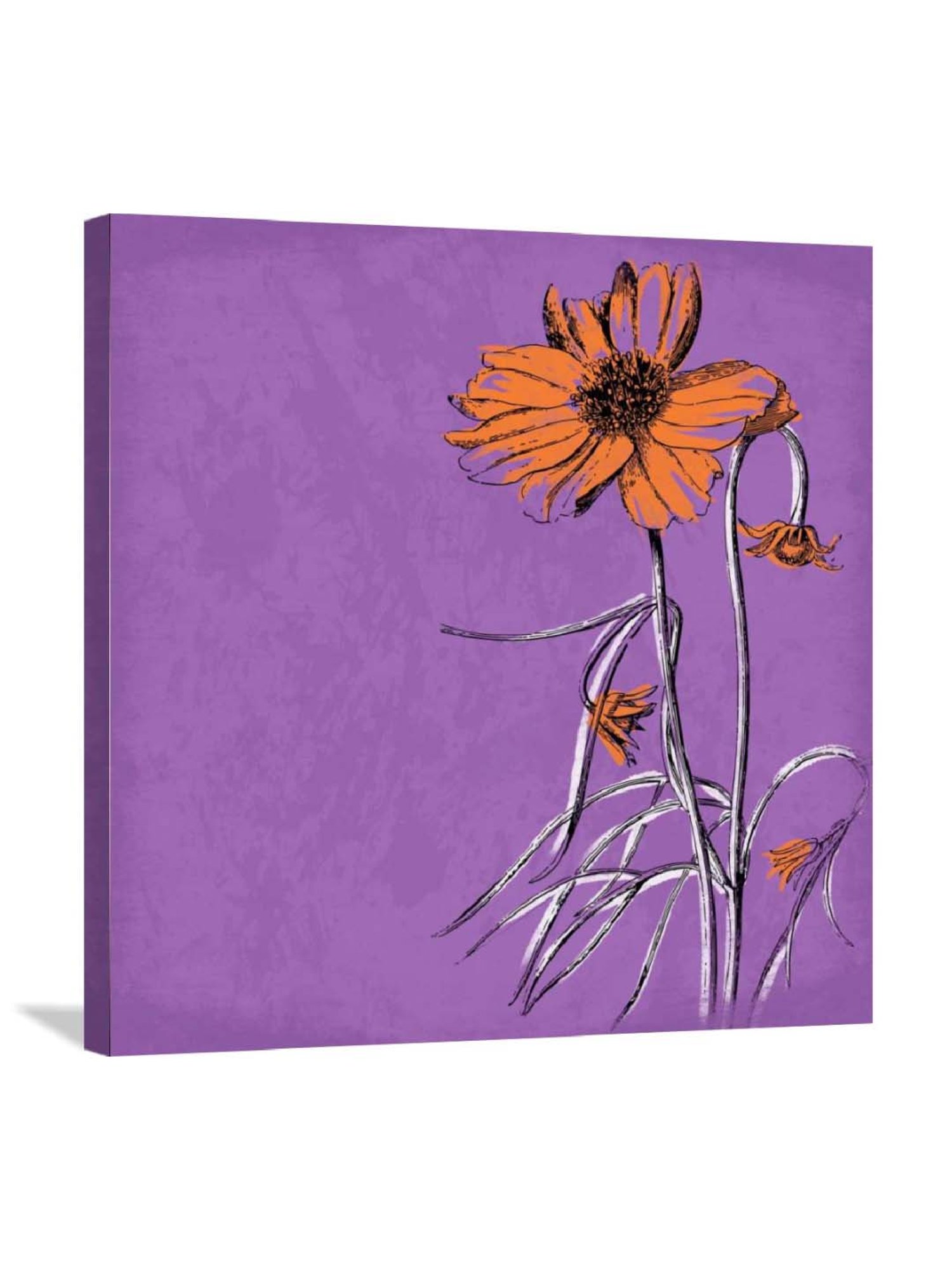 ARTE'VENUE Flowers Multicolor Canvas Wall Arts - Set of 4 (10 X 10 inch Each)