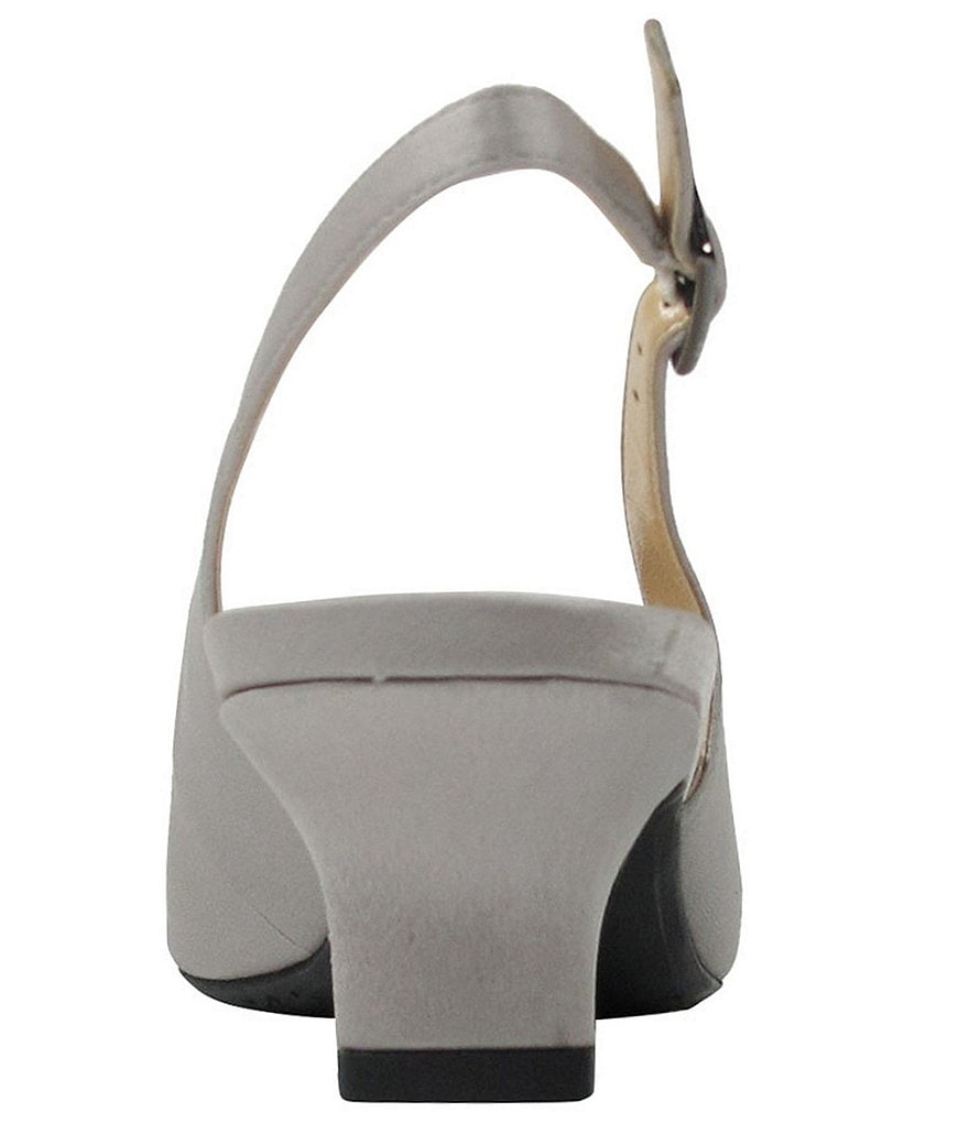 J. Renee Leonelle Embellished Bow Slingback Peep Toe Pumps