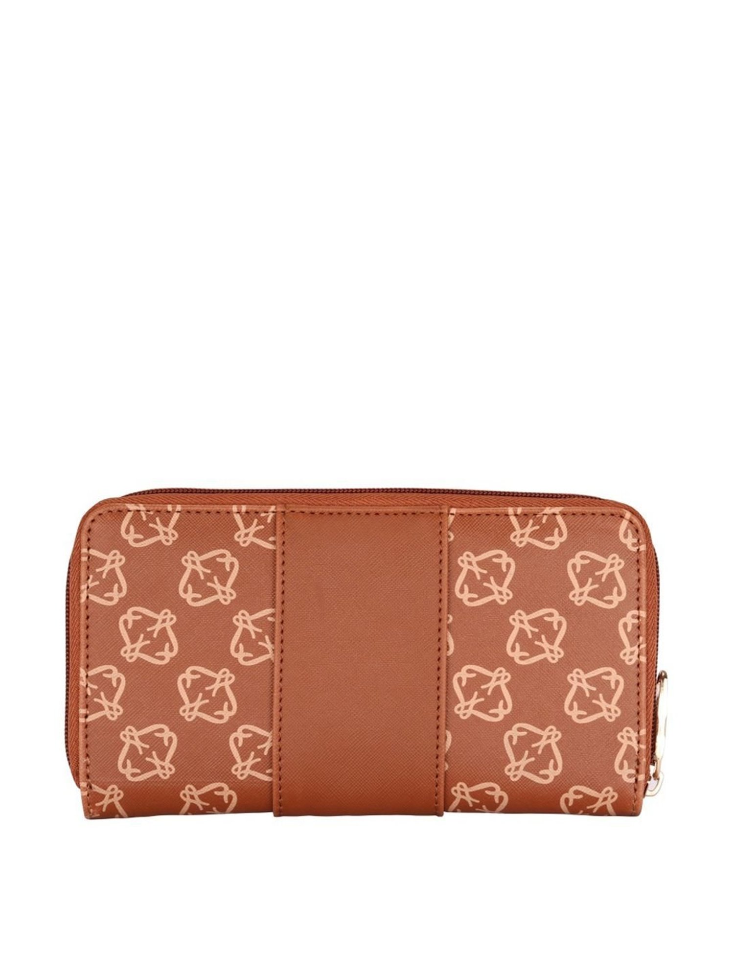 Louis Philippe Brown Casual Leather Money Clip Wallet for Men