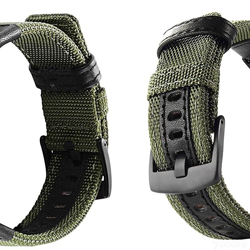 Fenix 5Fenix 6 Watch Band 22mm QuickFit NOTA Nylon Durable Wristband Strap for Garmin Fenix 55 PlusFenix 6InstinctQuatix 5 MARQForerunner 935945Fit Wrist 63866inch Green