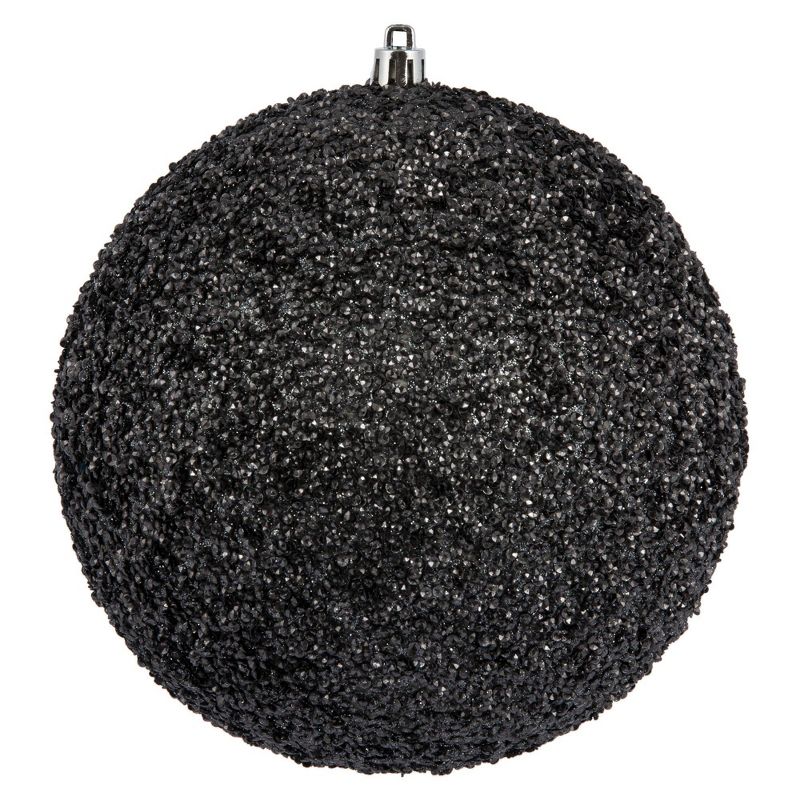 4ct Vickerman 6" Beaded Ball Ornament Limestone