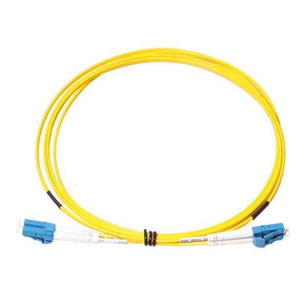 Fiber Optic Cable LC-LC 9/125 Duplex Single-Mode Fiber Cable Yellow 5 meters