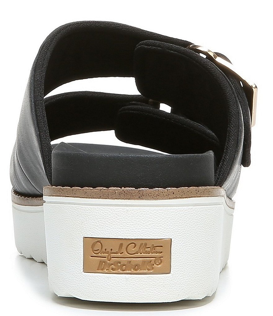 Original Collection by Dr. Scholl's Mega Leather Platform Slide Sandals